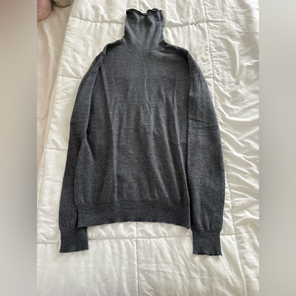Theory Dark Gray Turtleneck Sweater